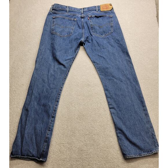 Levi’s 501 Original Fit Men’s 40x34 Blue Denim Button Fly Classic Jeans Preowned - Picture 2 of 9